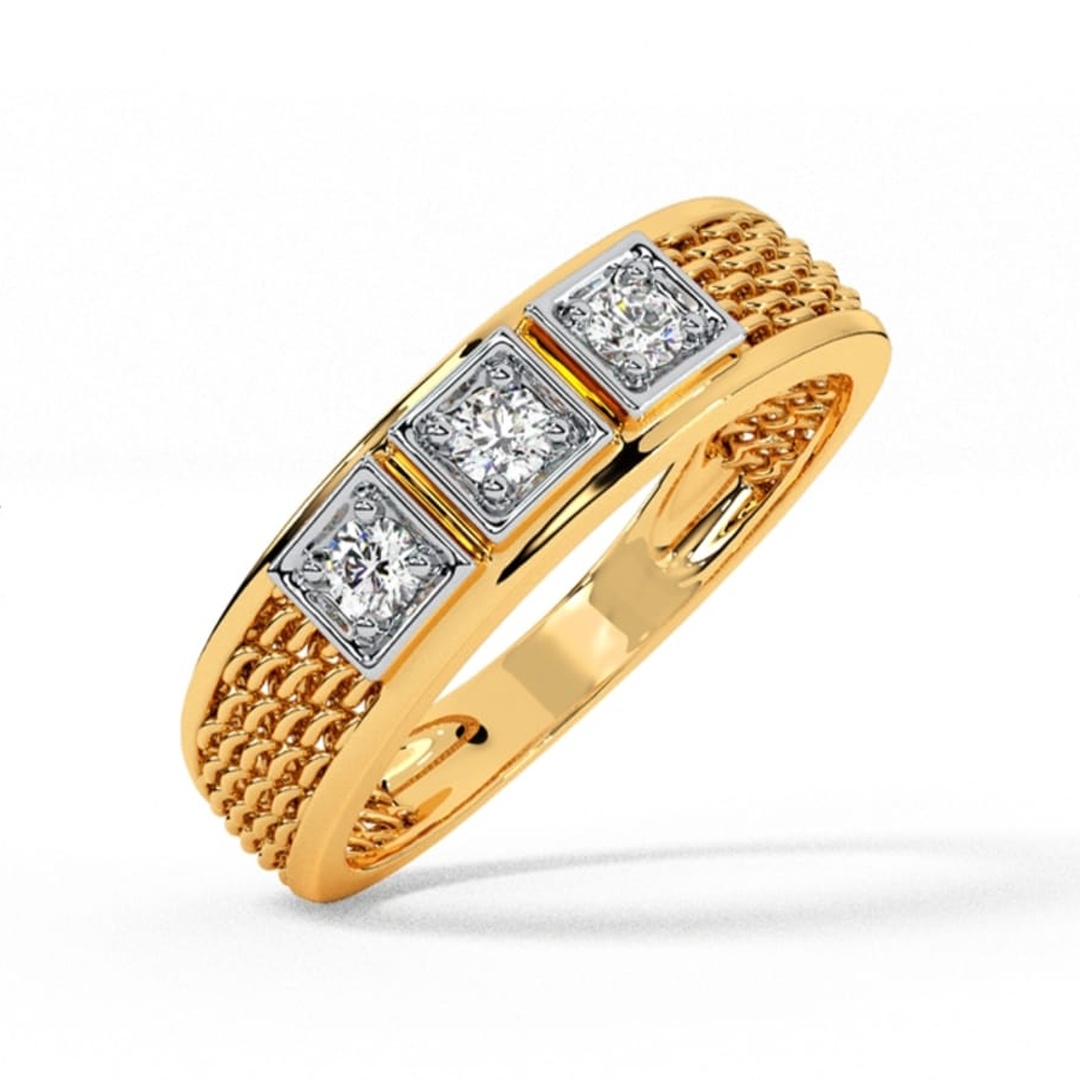 Gents Diamond Gold Ring 004