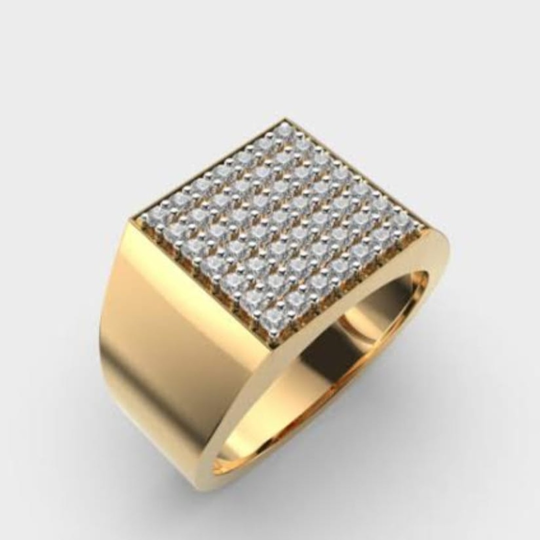 Gents Diamond Gold Ring 008