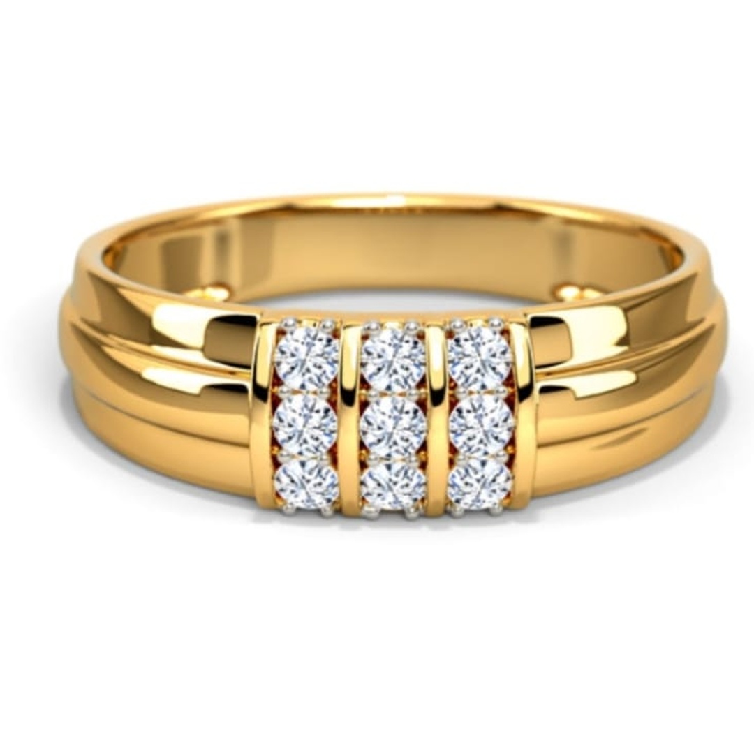 Gents Diamond Gold Ring 014