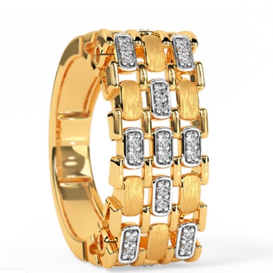 Gents Diamond Gold Ring 018